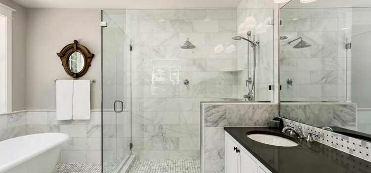 bathroom shower door installation in El Granada